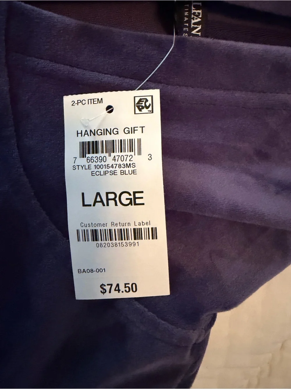 NWT Alfani Velour Matching Set - Size L